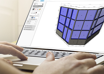 Tech3D saves time in producing a BIM object for architectural aluminium construction design.